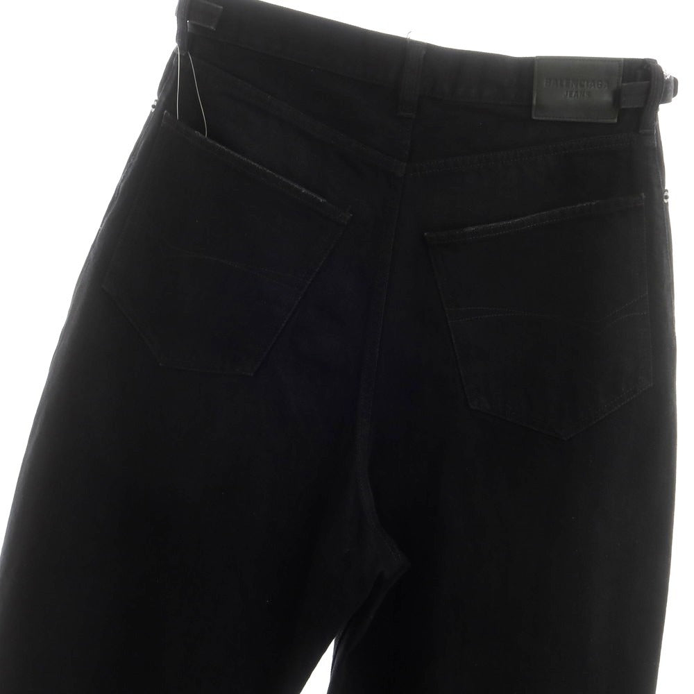 【中古】バレンシアガ BALENCIAGA ダメージ加工 コットン デニムパンツ ブラック【 S 】【 状態ランクB 】【 メンズ 】
