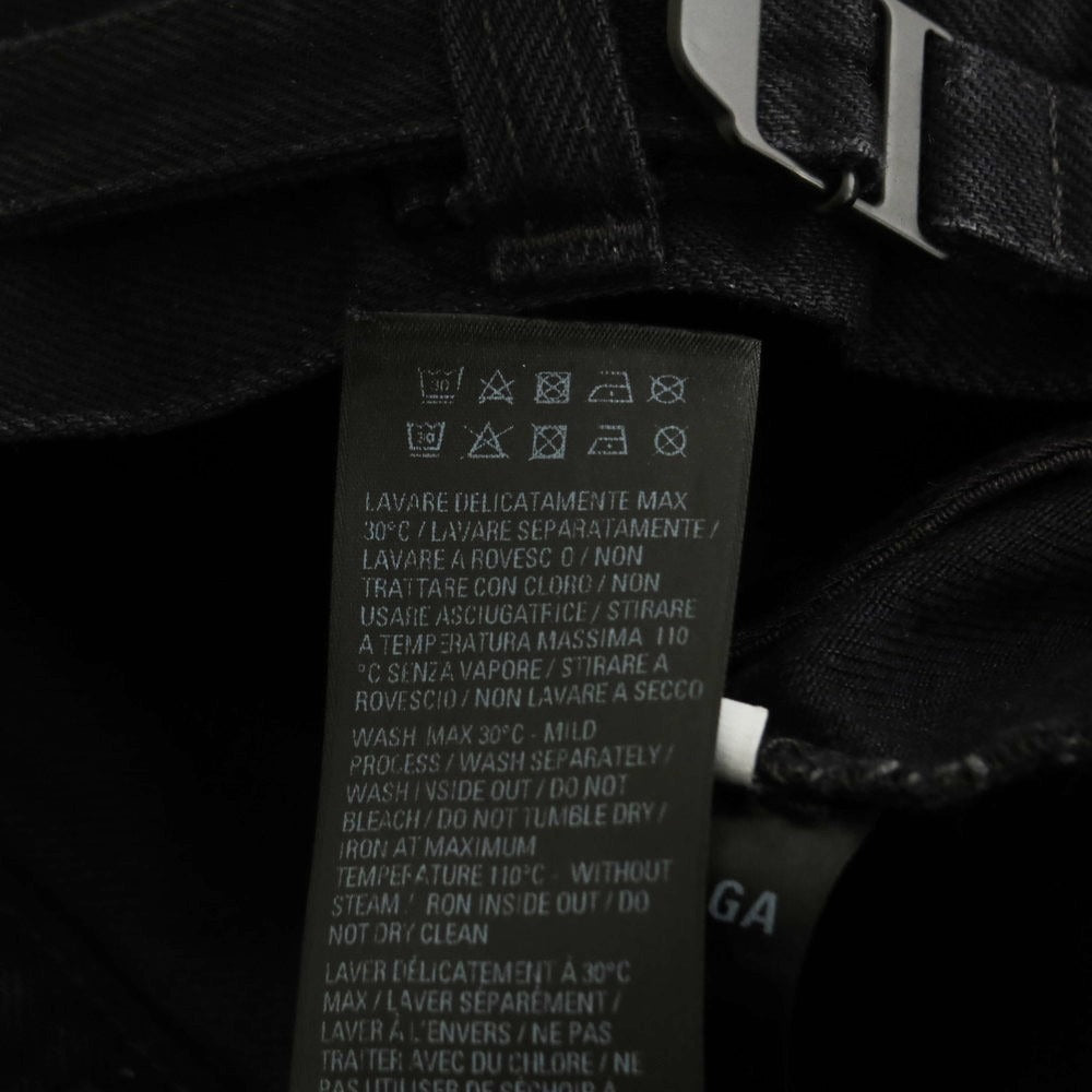 【中古】バレンシアガ BALENCIAGA ダメージ加工 コットン デニムパンツ ブラック【 S 】【 状態ランクB 】【 メンズ 】