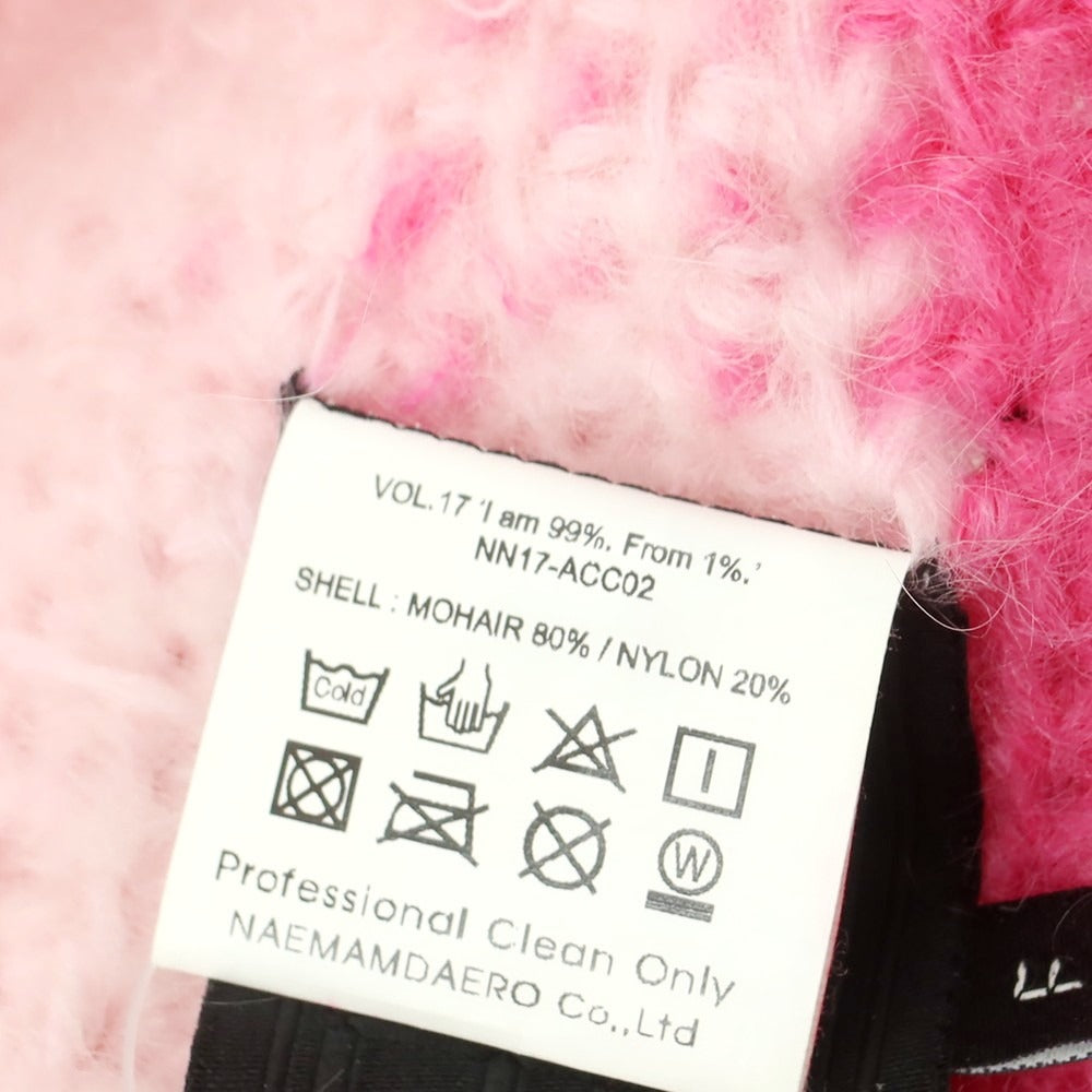 【中古】ナインティナイン パーセント イズ 99%IS- モヘヤナイロン ニットキャップ ピンク【 F 】【 状態ランクB 】【 メンズ 】