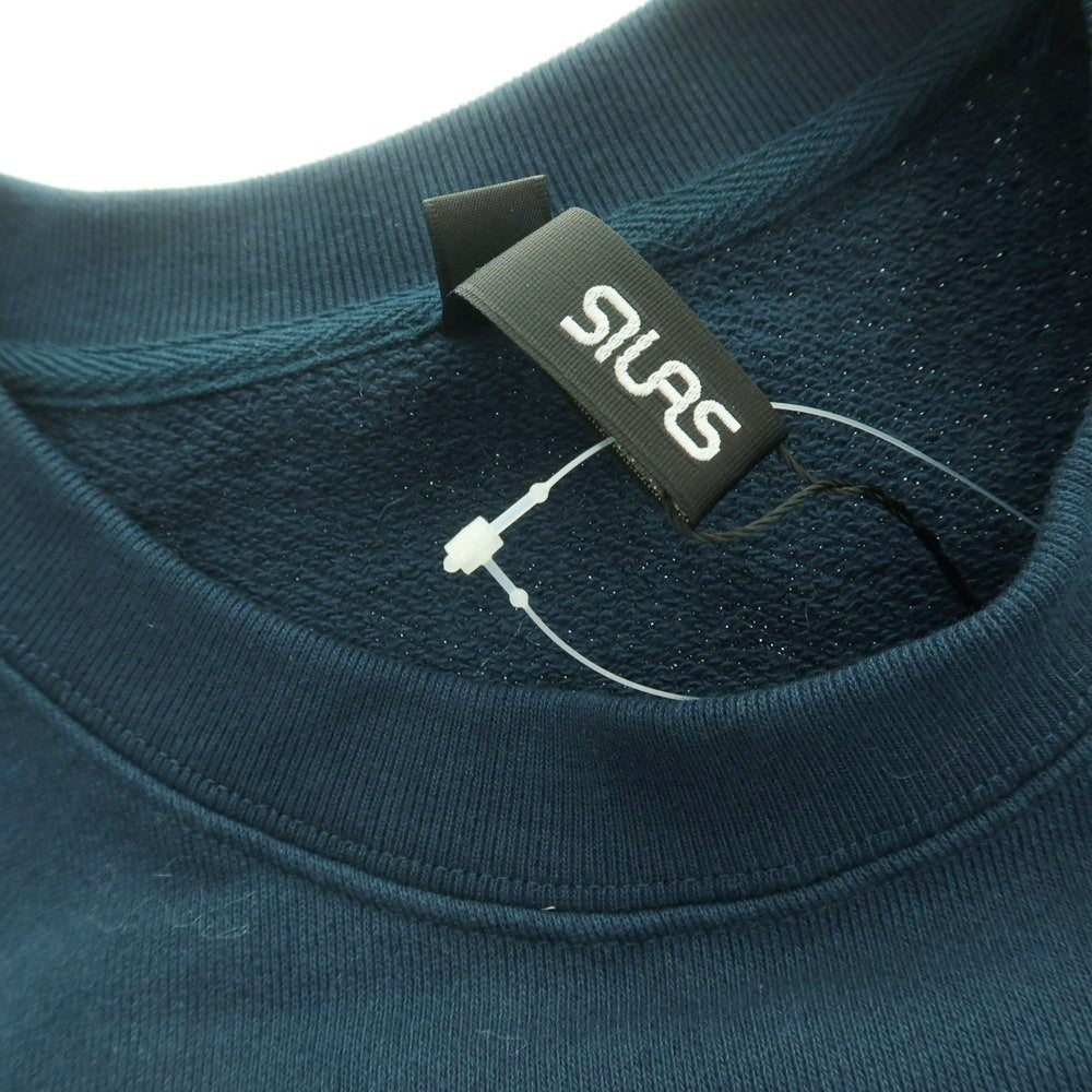 【中古】サイラス SILAS コットン クルーネック スウェット ダークブルーグリーン【 L 】【 状態ランクA 】【 メンズ 】