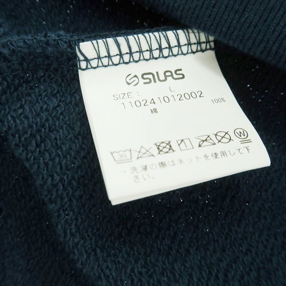 【中古】サイラス SILAS コットン クルーネック スウェット ダークブルーグリーン【 L 】【 状態ランクA 】【 メンズ 】