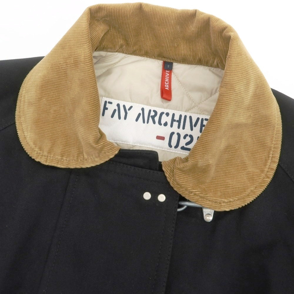 【中古】フェイ FAY キャンバス 中綿入り 4フックコート ブラック【 S 】【 状態ランクC 】【 メンズ 】