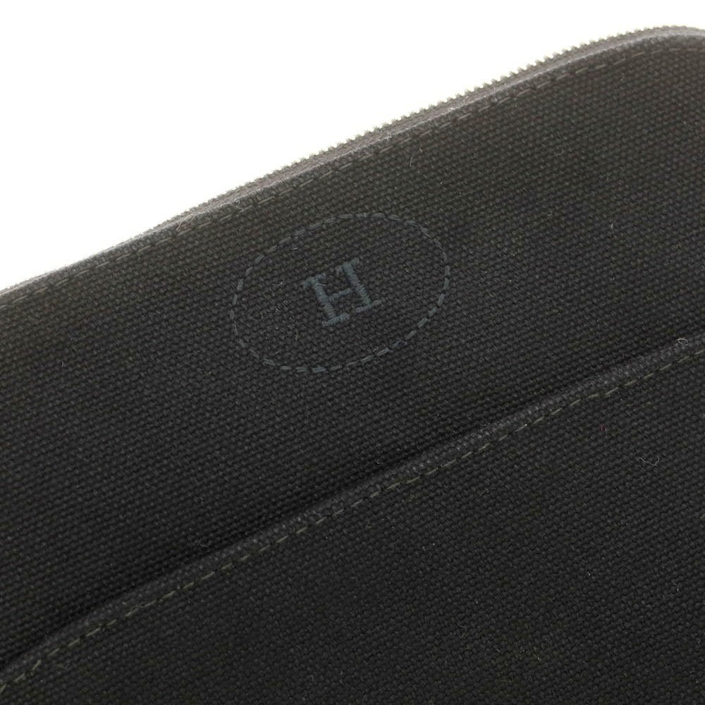 【中古】エルメス HERMES Bolide20 ボリード キャンバス ポーチ ブラック【 状態ランクA 】【 ユニセックス 】