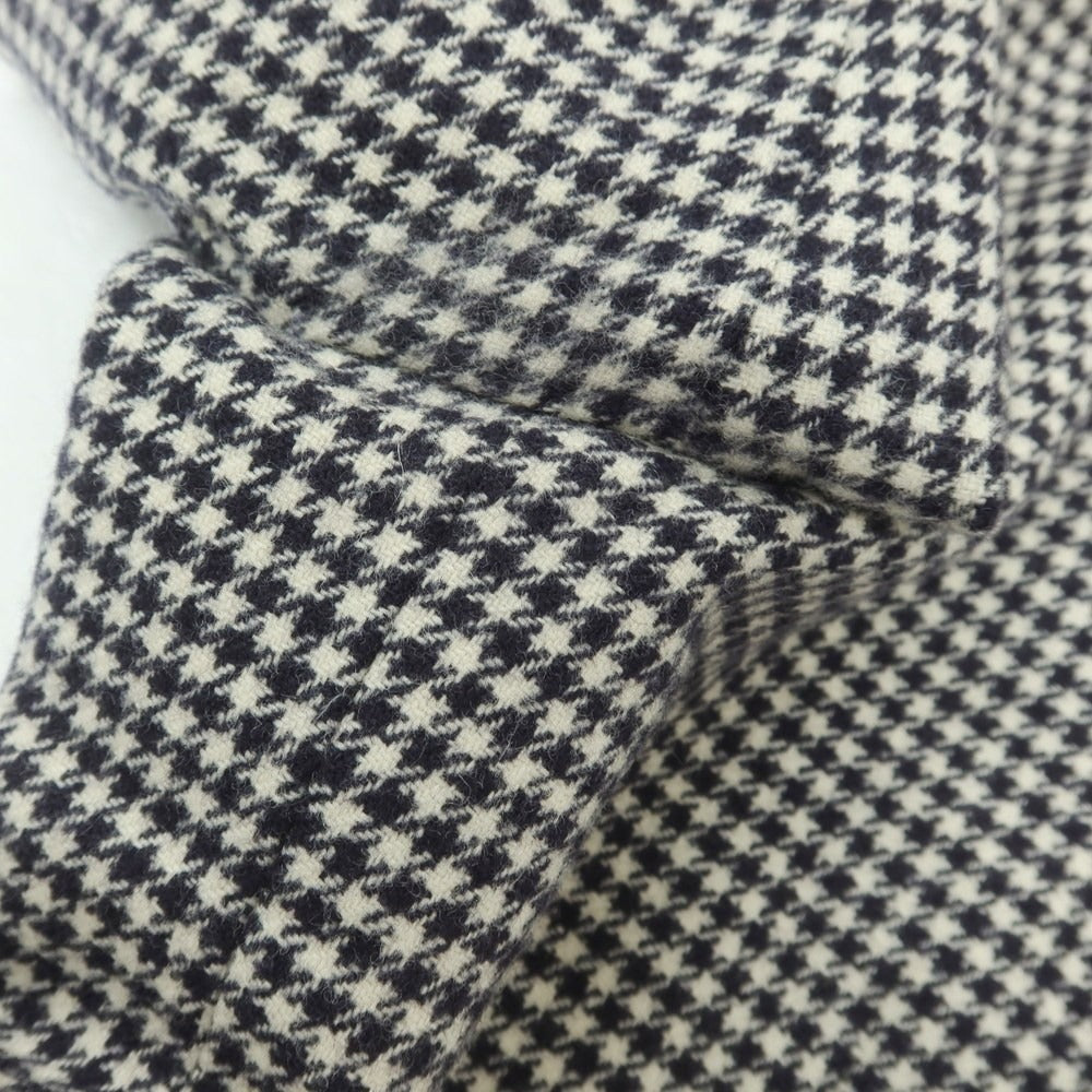 【中古】ヴァルディターロ Valditaro SHIPS別注 ウールカシミヤ ハウンドトゥース 3B テーラードジャケット ネイビーxホワイト【 44 】【 状態ランクD 】【 メンズ 】