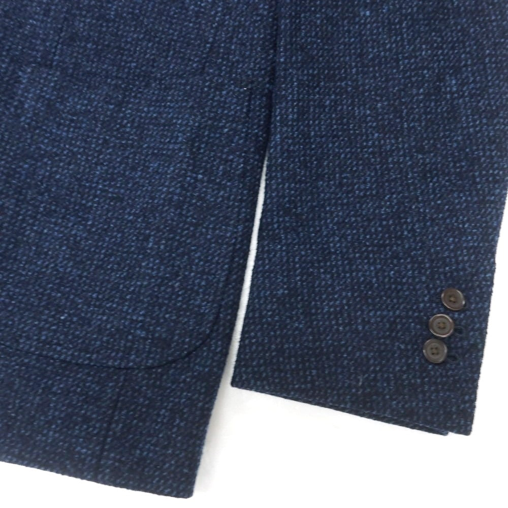【中古】トゥモローランド TOMORROWLAND ウールシルクカシミヤ 3B テーラードジャケット ネイビー【 表記なし(M位) 】【 状態ランクD 】【 メンズ 】