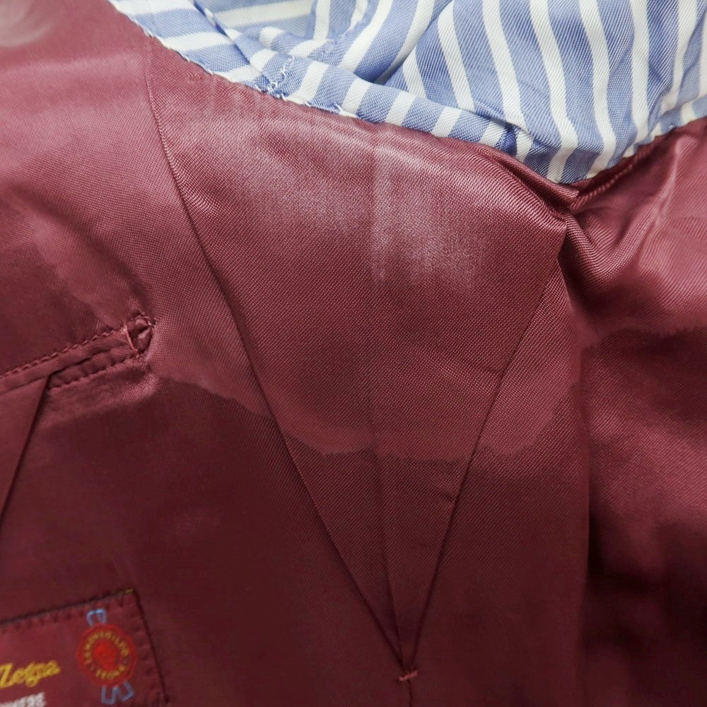 【中古】トゥモローランド TOMORROWLAND ウールシルクカシミヤ 3B テーラードジャケット ネイビー【 表記なし(M位) 】【 状態ランクD 】【 メンズ 】