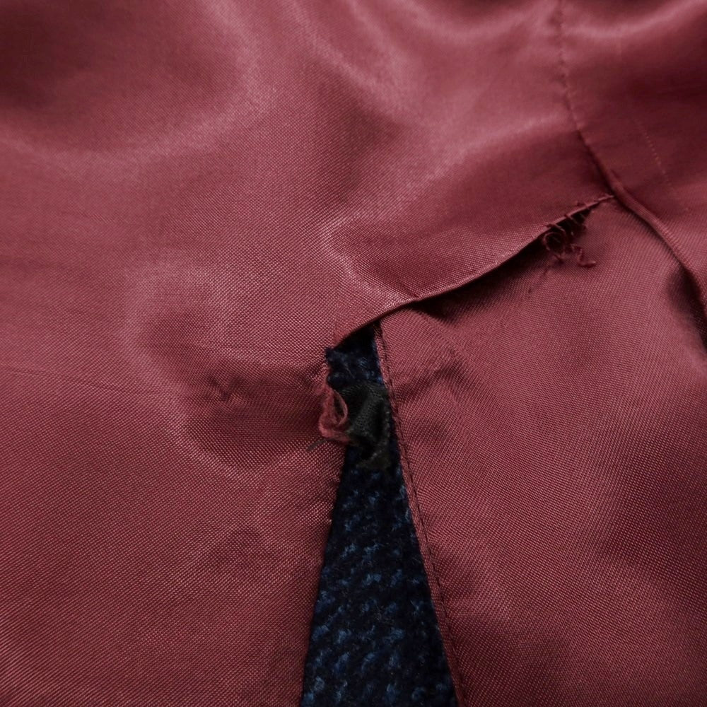 【中古】トゥモローランド TOMORROWLAND ウールシルクカシミヤ 3B テーラードジャケット ネイビー【 表記なし(M位) 】【 状態ランクD 】【 メンズ 】