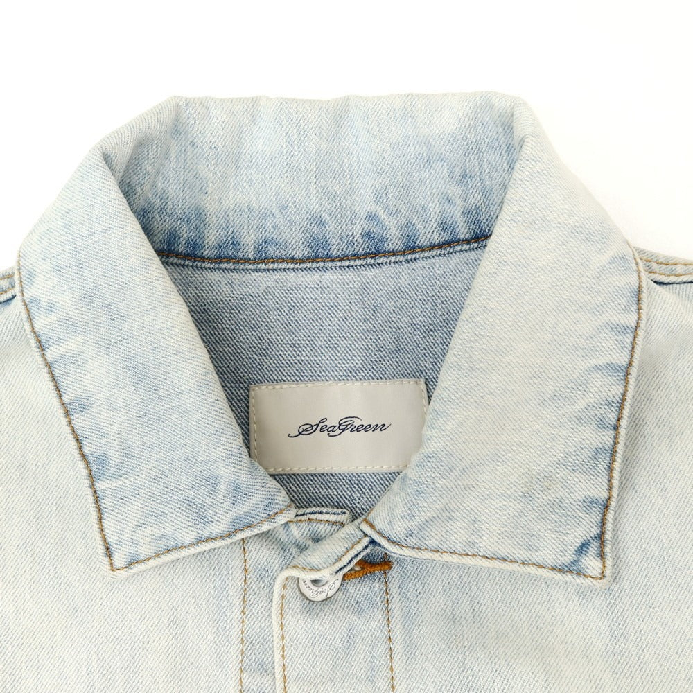 【中古】シーグリーン Seagreen デニムジャケット ジージャン ライトブルー【 2 】【 状態ランクC 】【 メンズ 】