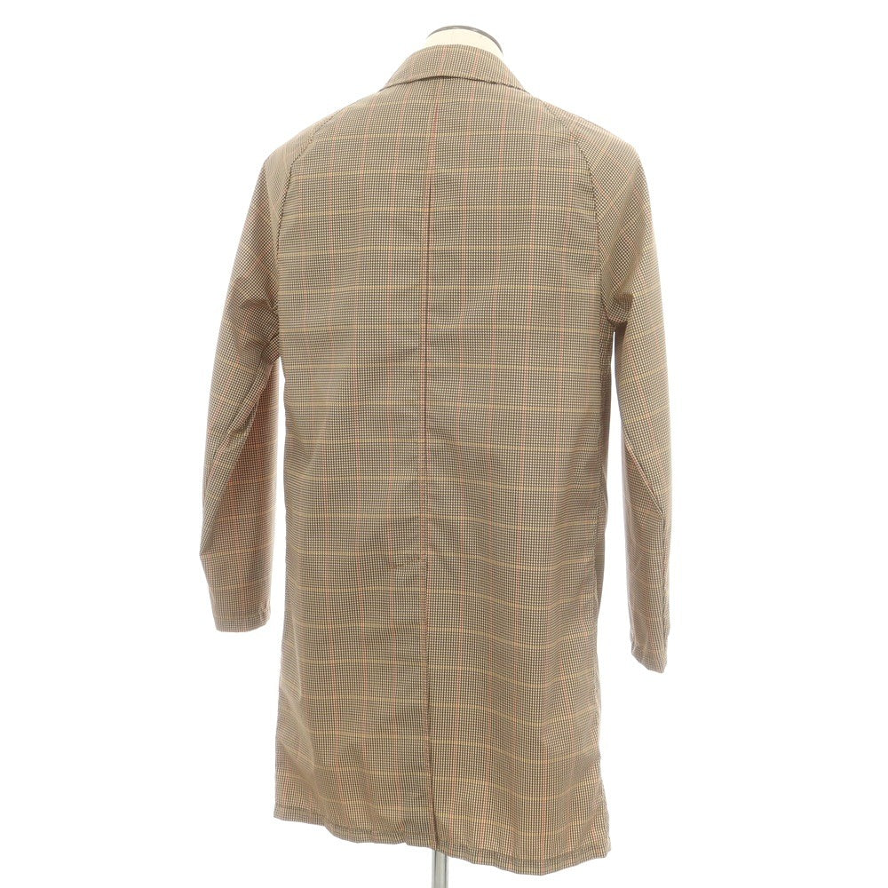 【中古】シーラップ Sealup ナイロン チェックプリント ステンカラーコート ブラウン系【 50 】【 状態ランクA 】【 メンズ 】