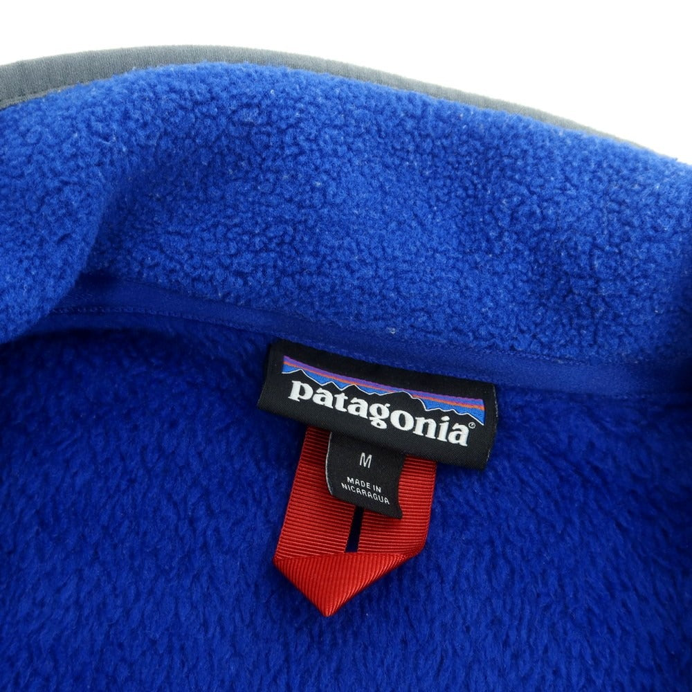 【中古】パタゴニア patagonia ポリエステル ハーフジップ フリースジャケット ブルー【 M 】【 状態ランクB 】【 メンズ 】
