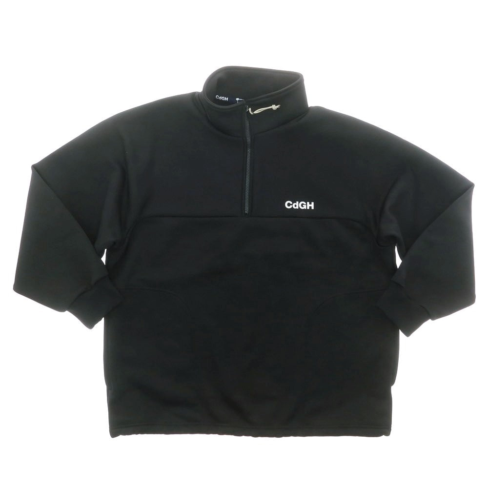 【中古】コムデギャルソンオム COMME des GARCONS HOMME ポリエステル スタンドカラー ハーフジップ プルオーバー ブラック【 L 】【 状態ランクB 】【 メンズ 】