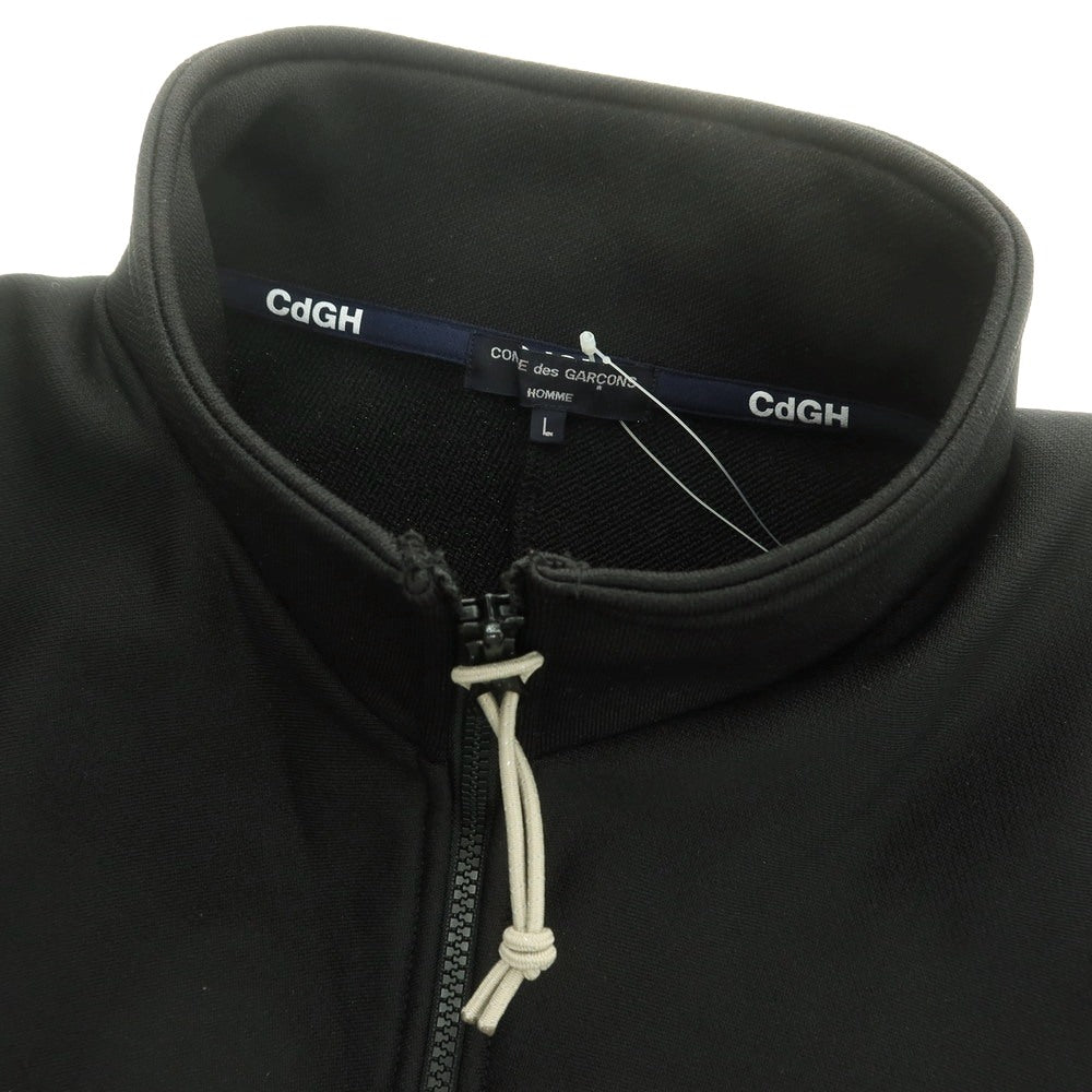 【中古】コムデギャルソンオム COMME des GARCONS HOMME ポリエステル スタンドカラー ハーフジップ プルオーバー ブラック【 L 】【 状態ランクB 】【 メンズ 】
