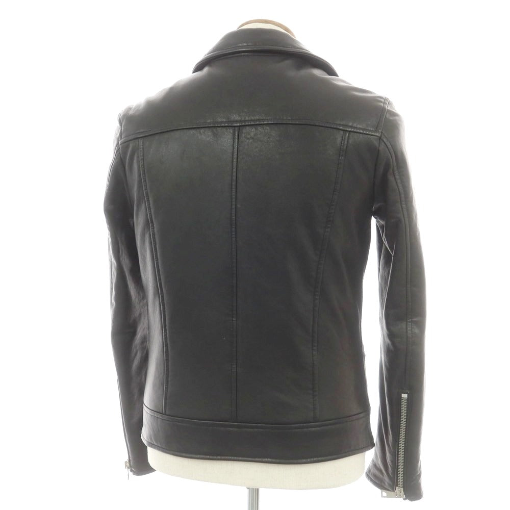 【中古】マーシャー MUSHER シープレザー ダウン入り ライダースジャケット ブラック【 M 】【 状態ランクB 】【 メンズ 】