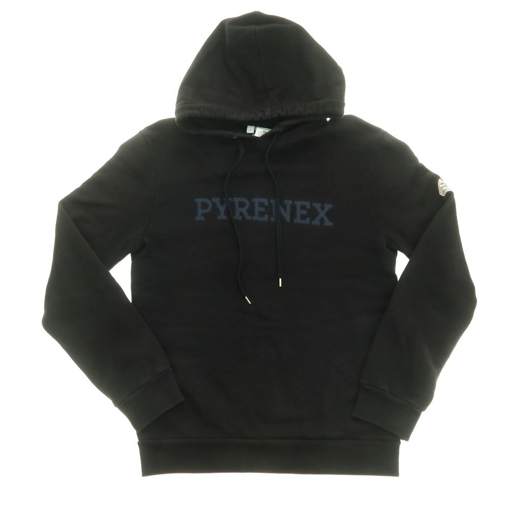 【中古】ピレネックス Pyrenex コットン スウェット プルオーバー パーカー ブラック【 S 】【 状態ランクC 】【 メンズ 】