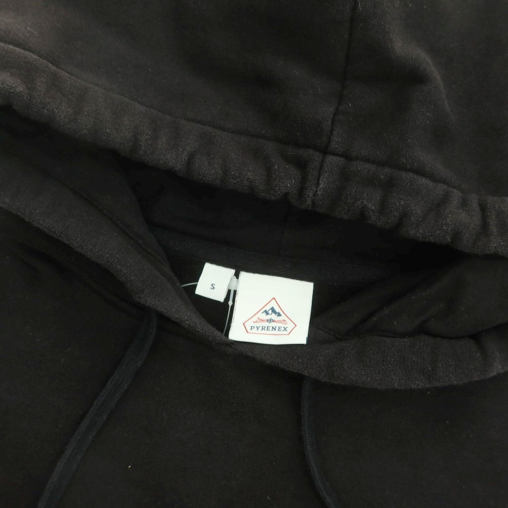 【中古】ピレネックス Pyrenex コットン スウェット プルオーバー パーカー ブラック【 S 】【 状態ランクC 】【 メンズ 】