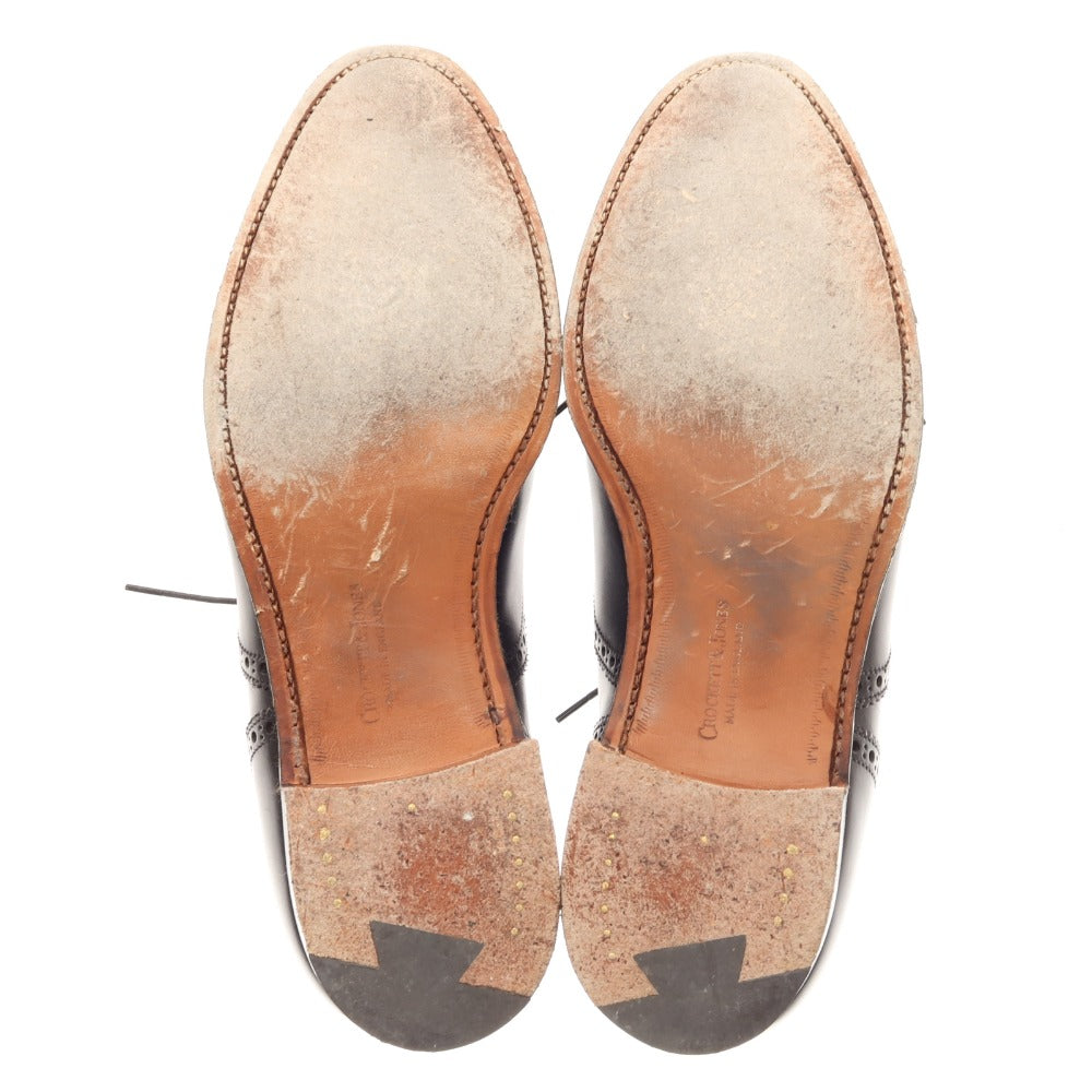 【中古】クロケットアンドジョーンズ CROCKETT&JONES COVENTRY セミブローグ ドレスシューズ ブラック【 7E 】【 状態ランクB 】【 メンズ 】