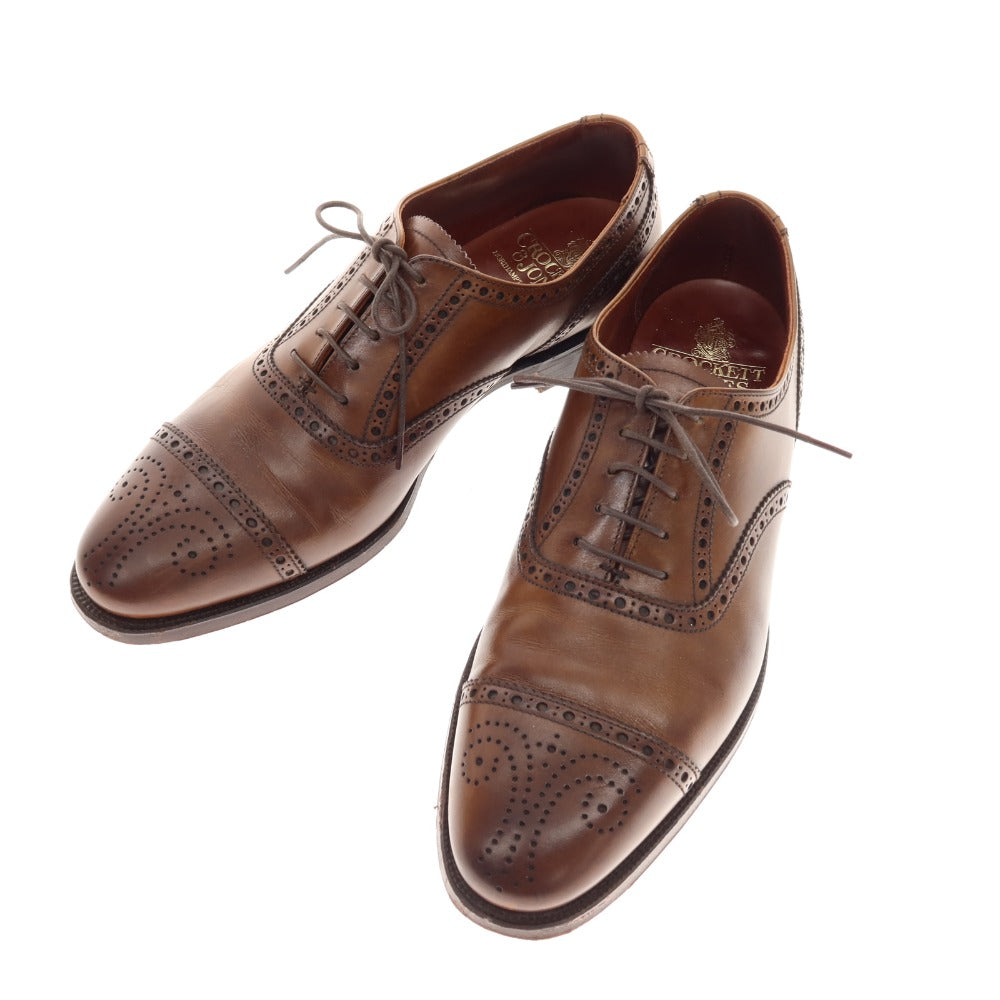 【中古】クロケットアンドジョーンズ CROCKETT&JONES COVENTRY セミブローグ ドレスシューズ ブラウン【 7E 】【 状態ランクB 】【 メンズ 】