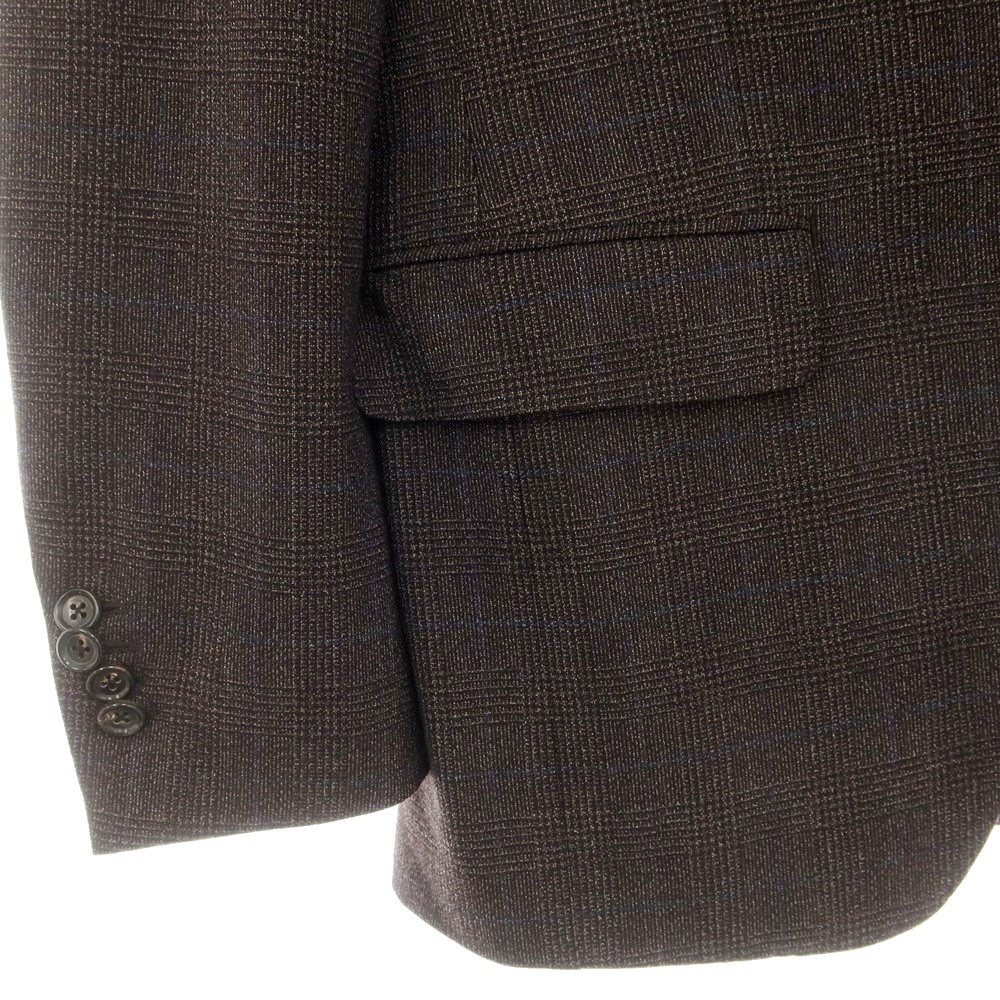 【中古】ブリッラ ペル イル グスト Brilla per il gusto ウール グレンチェック 3つボタンスーツ ブラウン系【 46 】【 状態ランクB 】【 メンズ 】