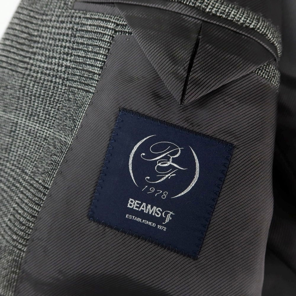 【中古】ビームスエフ BEAMS F ウール チェック 3つボタンスーツ ダークグレー【 46 】【 状態ランクB 】【 メンズ 】