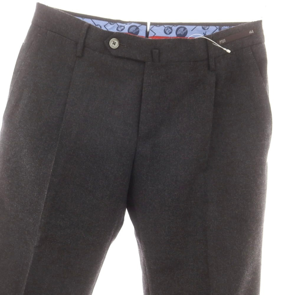 【中古】ピーティーゼロウーノ PT01 ストレッチウールポリエステル ドレススラックスパンツ チャコール【 44 】【 状態ランクA 】【 メンズ 】