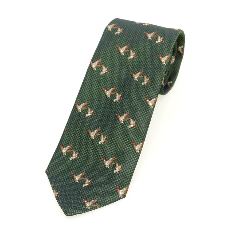 【中古】ブルックスブラザーズ Brooks Brothers シルク アニマル 小紋柄ネクタイ グリーン【 状態ランクB 】【 メンズ 】