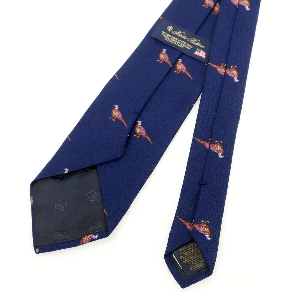 【中古】ブルックスブラザーズ Brooks Brothers シルクウール アニマル 小紋柄ネクタイ ネイビー【 状態ランクB 】【 メンズ 】