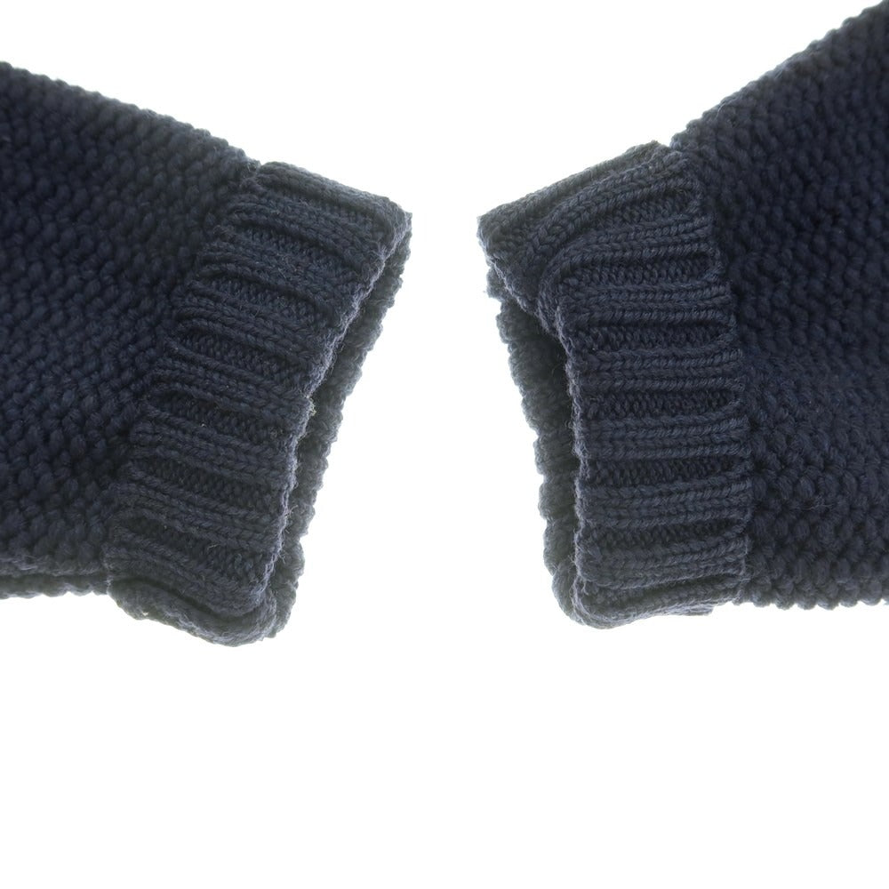 【中古】ザノーネ ZANONE CHIOTO キョート ミドルゲージ ウール スタンドカラー カーディガン ネイビー【 44 】【 状態ランクC 】【 メンズ 】