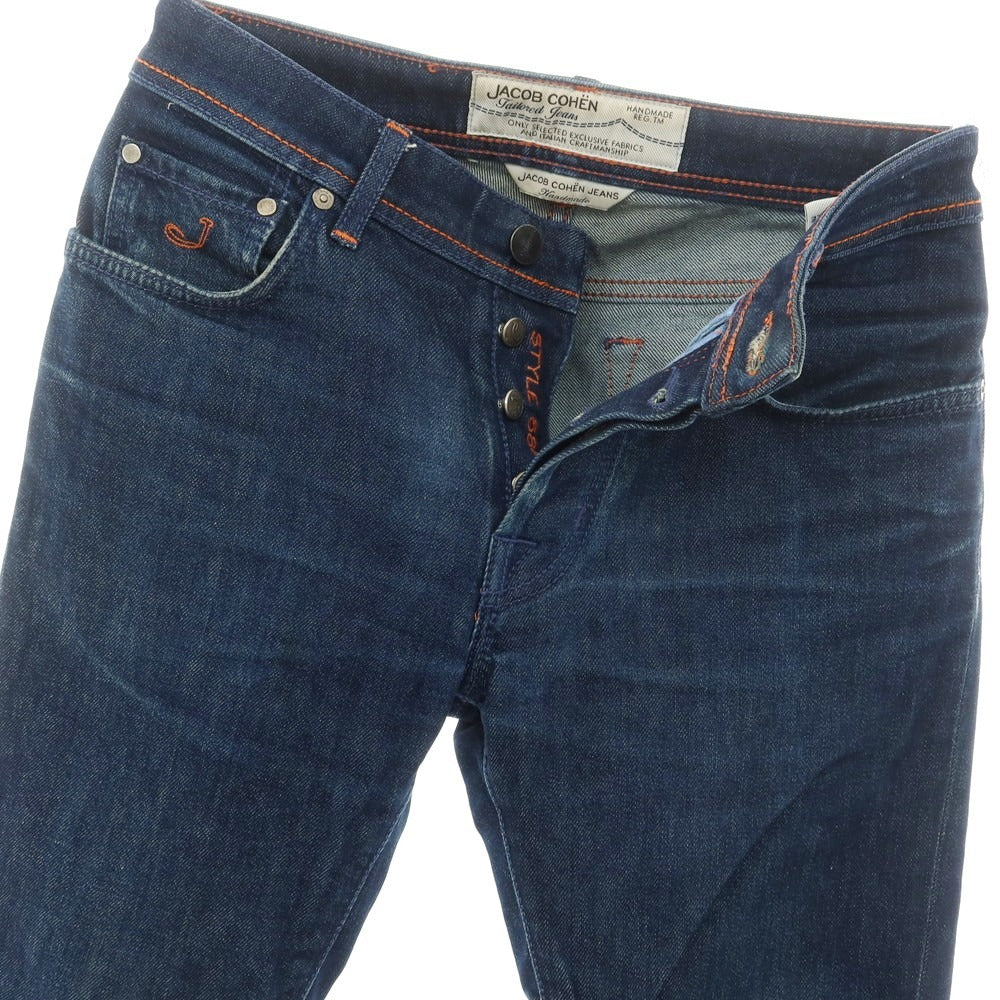 【中古】ヤコブコーエン JACOB COHEN PW688 デニムパンツ ジーンズ ネイビー【 28 】【 状態ランクD 】【 メンズ 】