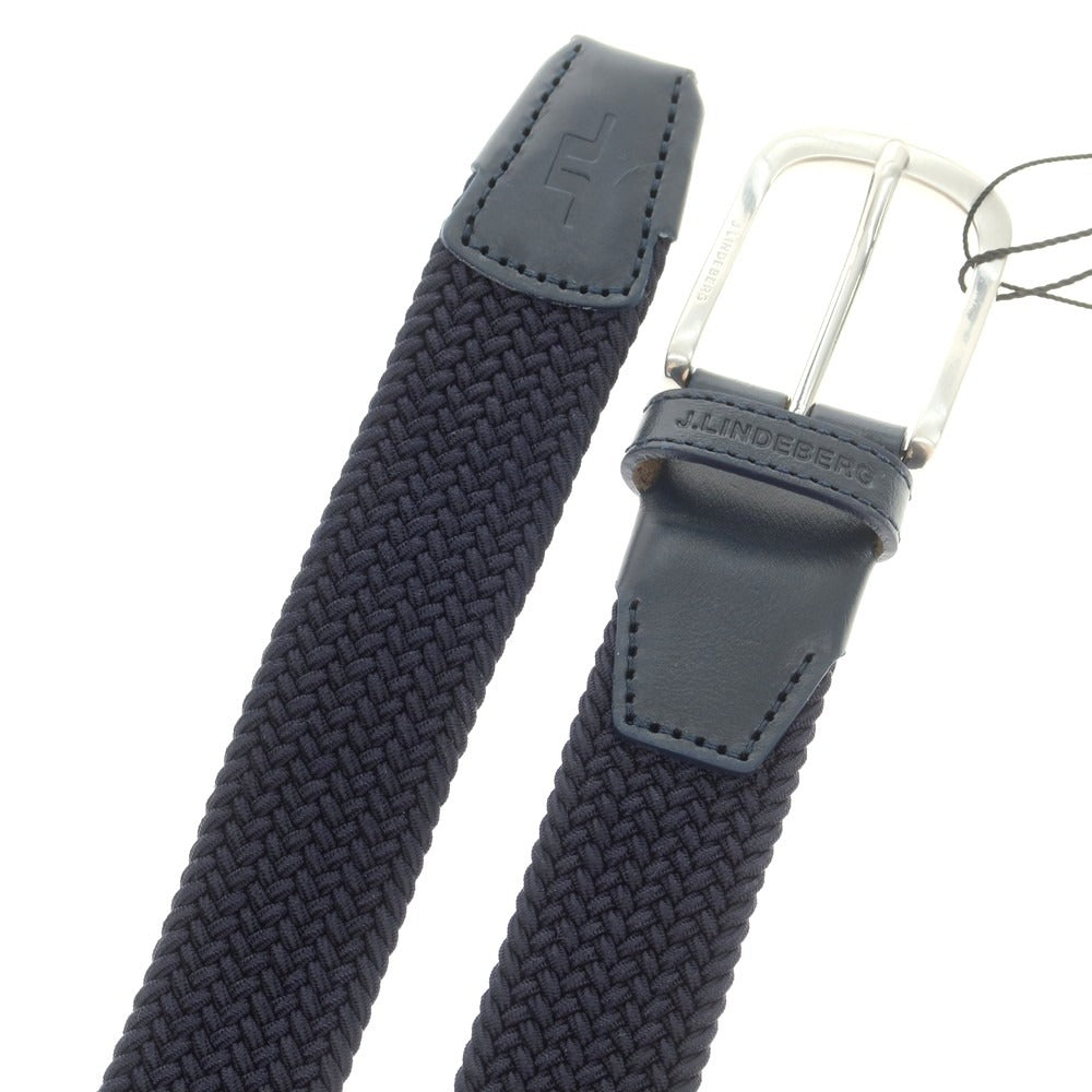 【中古】【未使用】ジェイリンドバーグ J.LINDEBERG エラスティック メッシュベルト ダークネイビー【 95(紙タグ表記) 】【 状態ランクS 】【 メンズ 】