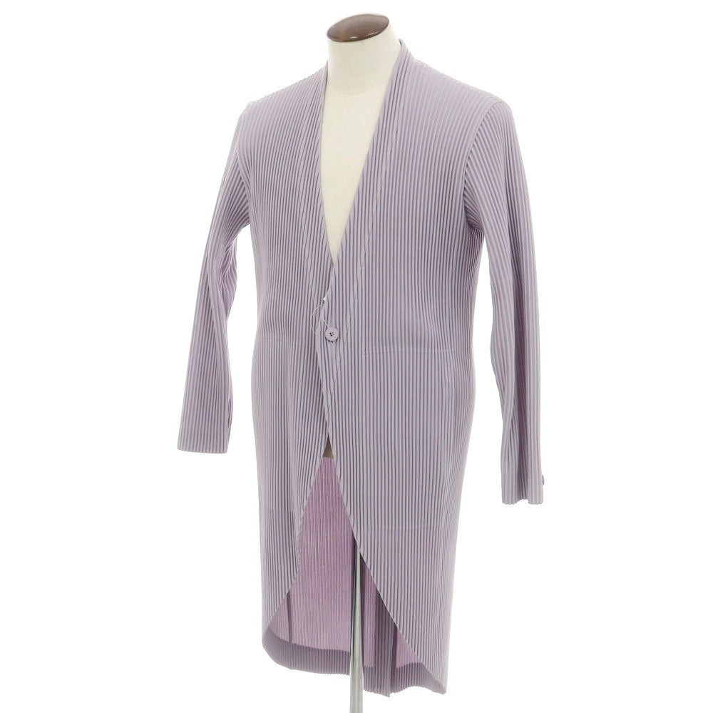 【中古】オム プリッセ イッセイミヤケ HOMME PLISSE ISSEY MIYAKE 2025年春夏 プリーツ加工 ロングジャケット グレイッシュラベンダー【 表記なし(L位) 】【 状態ランクA 】【 メンズ 】