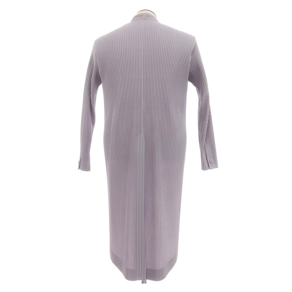 【中古】オム プリッセ イッセイミヤケ HOMME PLISSE ISSEY MIYAKE 2025年春夏 プリーツ加工 ロングジャケット グレイッシュラベンダー【 表記なし(L位) 】【 状態ランクA 】【 メンズ 】