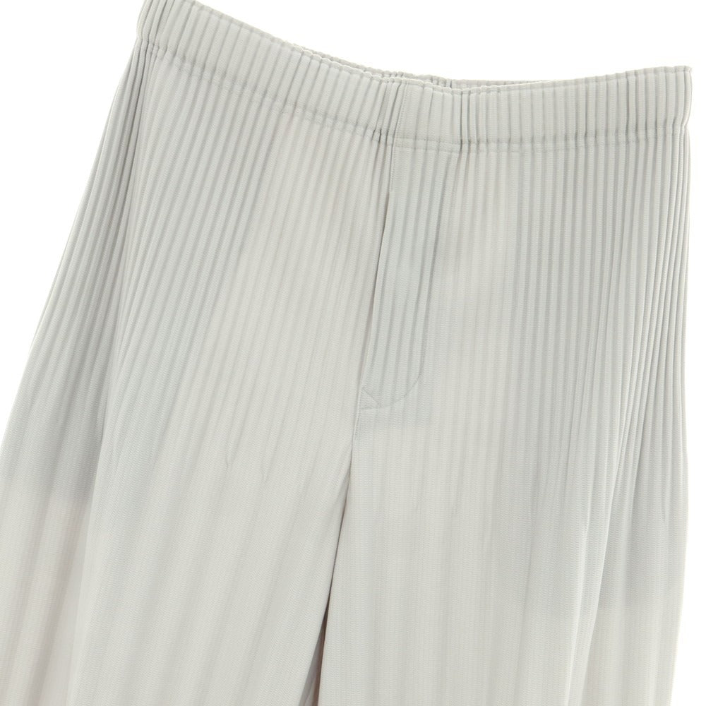 【中古】オム プリッセ イッセイミヤケ HOMME PLISSE ISSEY MIYAKE プリーツ加工 イージーパンツ ライトグレー【 3 】【 状態ランクA 】【 メンズ 】