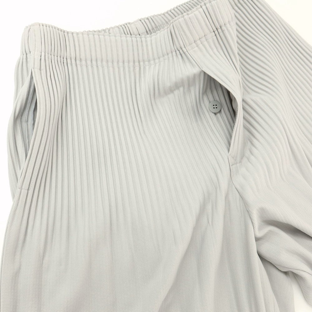 【中古】オム プリッセ イッセイミヤケ HOMME PLISSE ISSEY MIYAKE プリーツ加工 イージーパンツ ライトグレー【 3 】【 状態ランクA 】【 メンズ 】