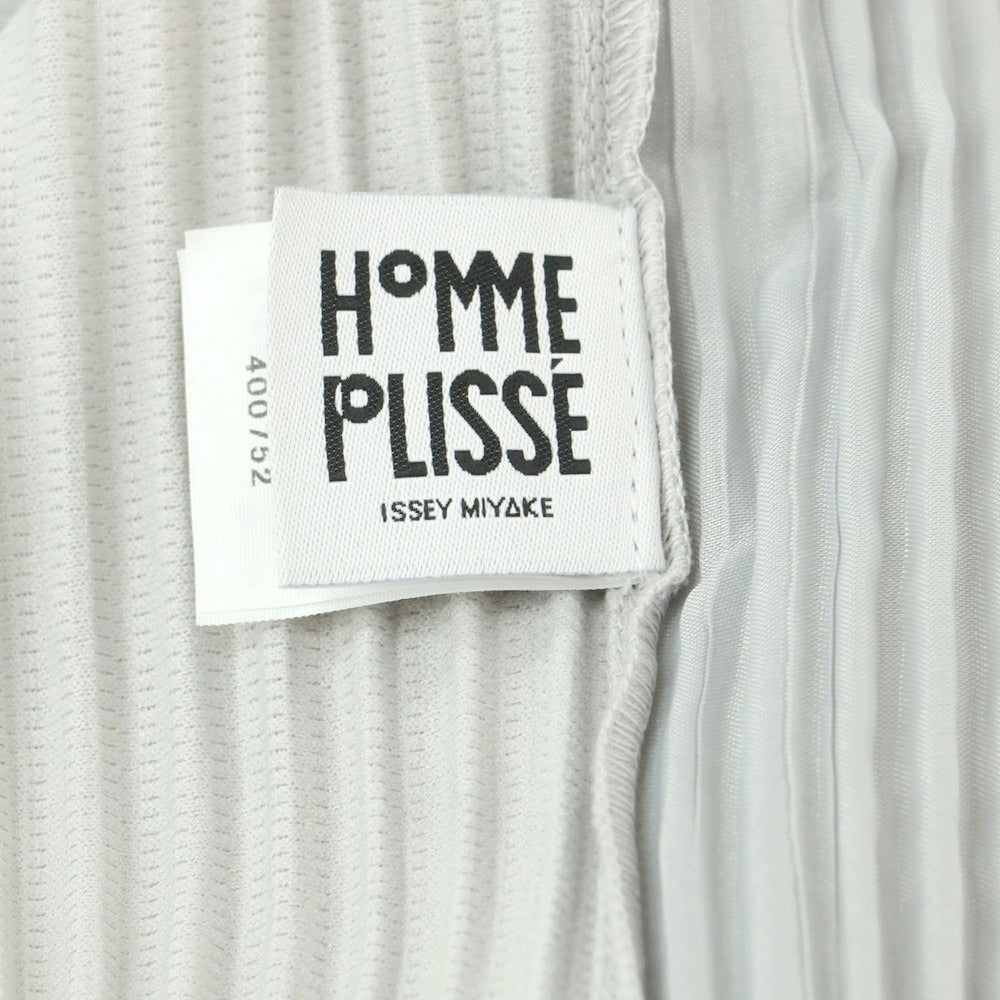 【中古】オム プリッセ イッセイミヤケ HOMME PLISSE ISSEY MIYAKE プリーツ加工 イージーパンツ ライトグレー【 3 】【 状態ランクA 】【 メンズ 】