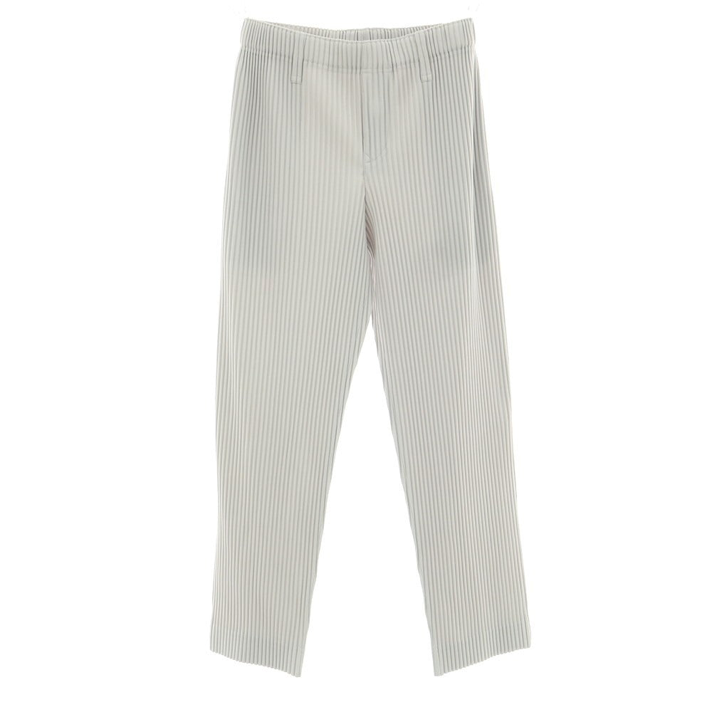 【中古】オム プリッセ イッセイミヤケ HOMME PLISSE ISSEY MIYAKE プリーツ加工 イージーパンツ ライトグレー【 1 】【 状態ランクA 】【 メンズ 】