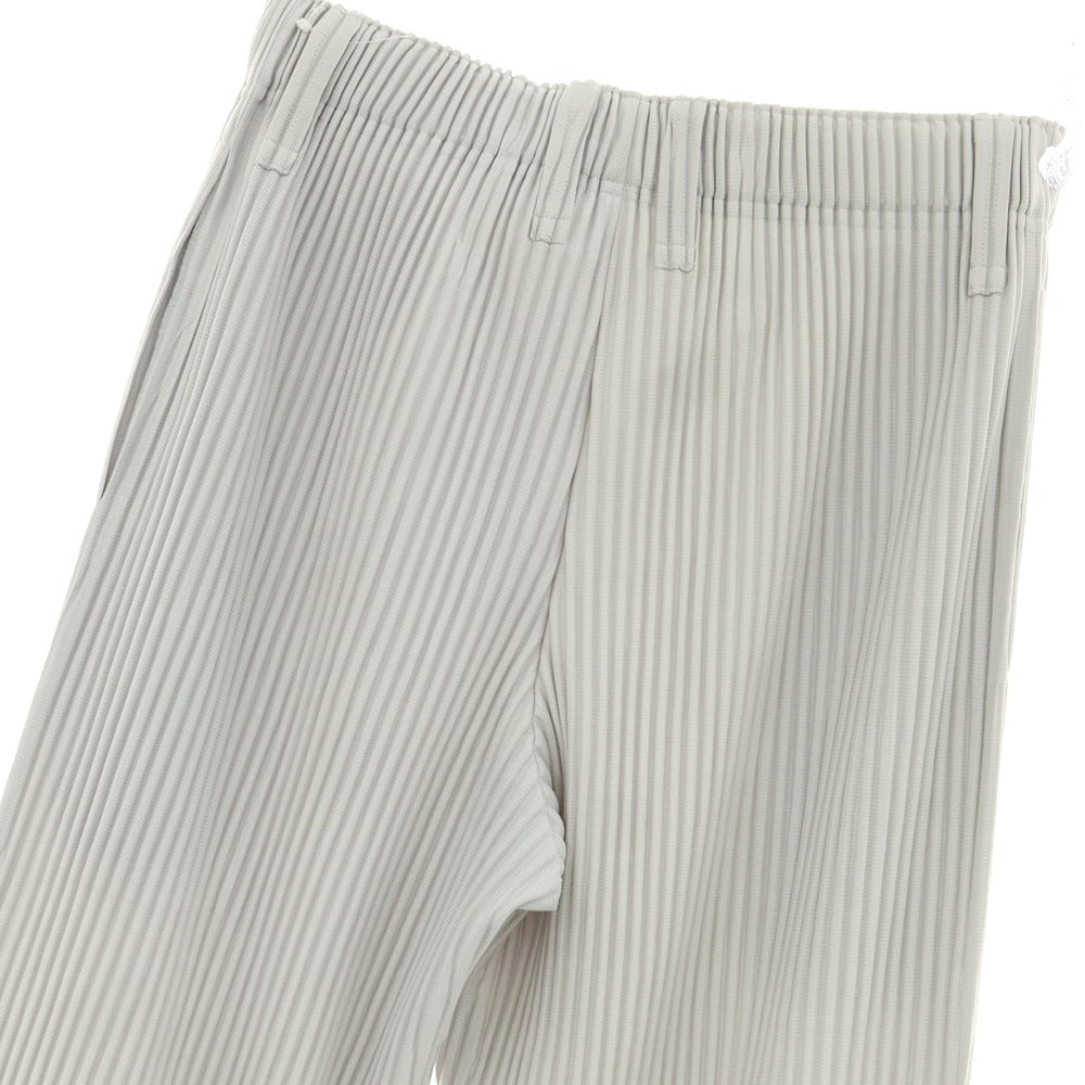 【中古】オム プリッセ イッセイミヤケ HOMME PLISSE ISSEY MIYAKE プリーツ加工 イージーパンツ ライトグレー【 1 】【 状態ランクA 】【 メンズ 】