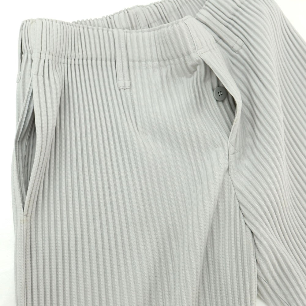 【中古】オム プリッセ イッセイミヤケ HOMME PLISSE ISSEY MIYAKE プリーツ加工 イージーパンツ ライトグレー【 1 】【 状態ランクA 】【 メンズ 】