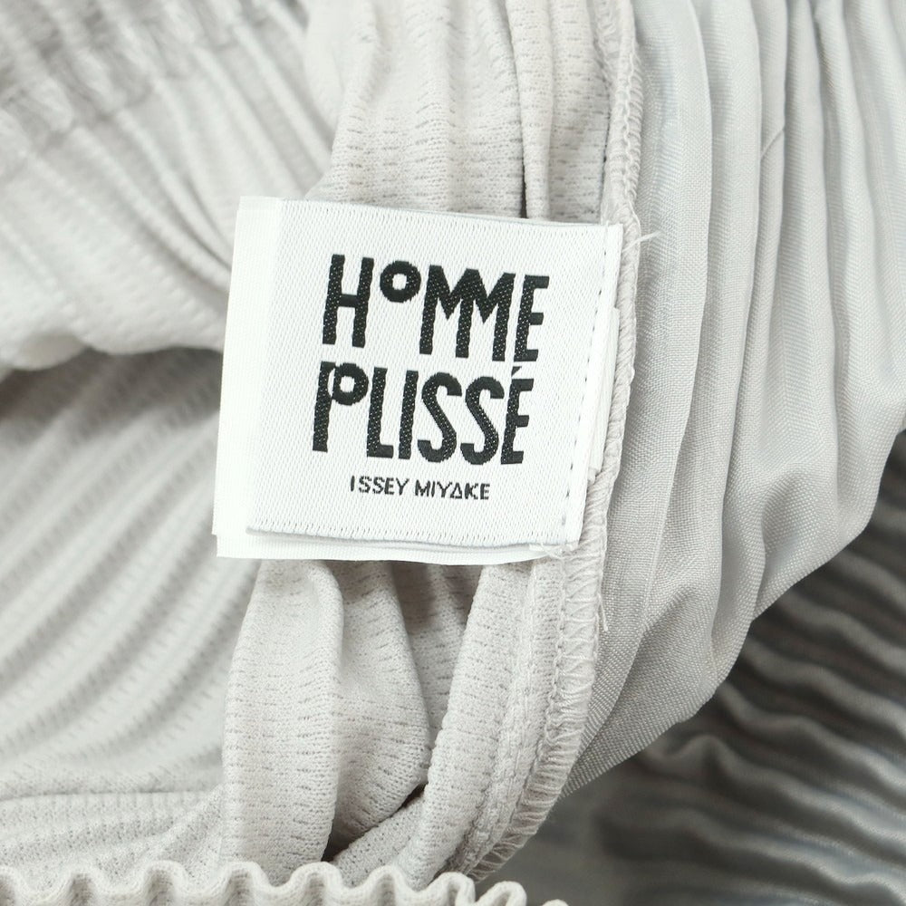 【中古】オム プリッセ イッセイミヤケ HOMME PLISSE ISSEY MIYAKE プリーツ加工 イージーパンツ ライトグレー【 1 】【 状態ランクA 】【 メンズ 】