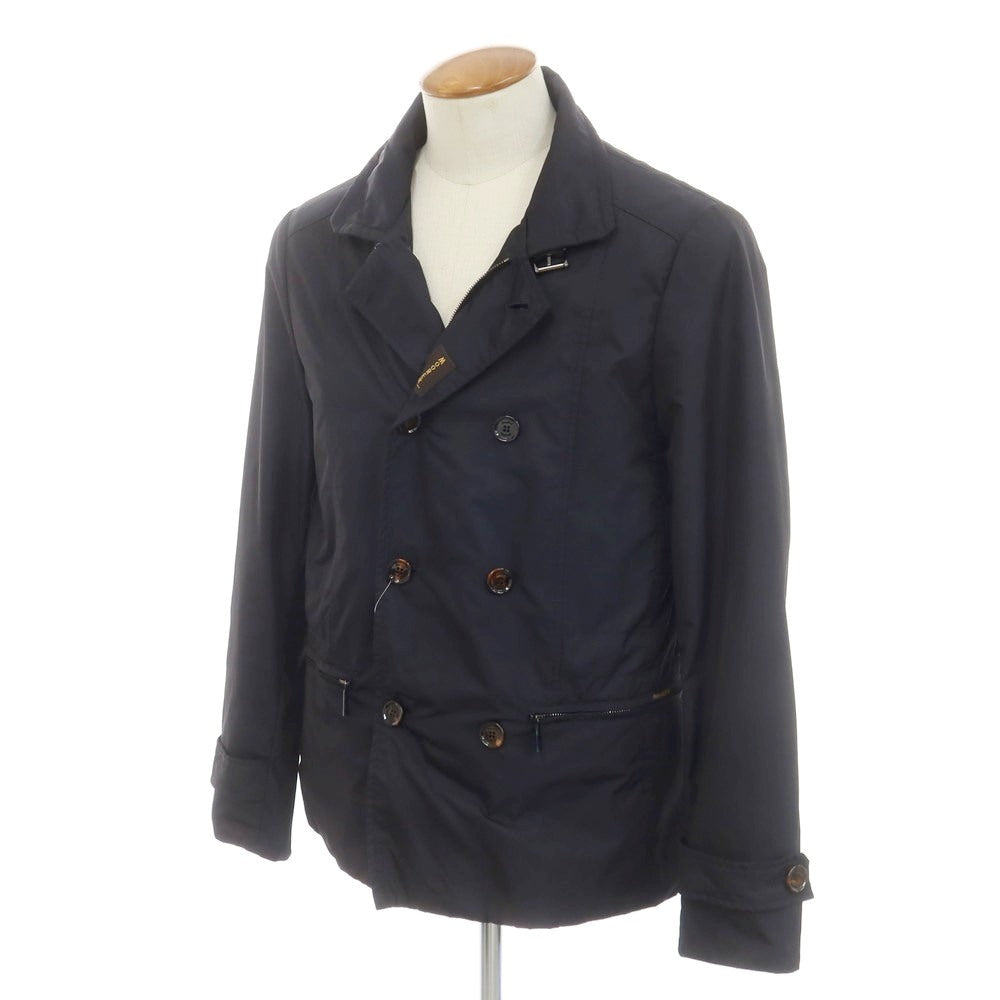 【中古】ムーレー MOORER NABUCCO-KM ポリエステル ジップアップブルゾン ネイビー【 46 】【 状態ランクB 】【 メンズ 】