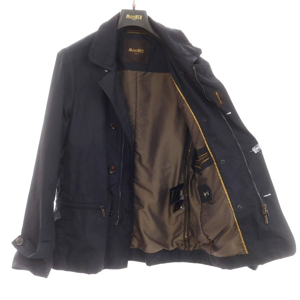 【中古】ムーレー MOORER NABUCCO-KM ポリエステル ジップアップブルゾン ネイビー【 46 】【 状態ランクB 】【 メンズ 】