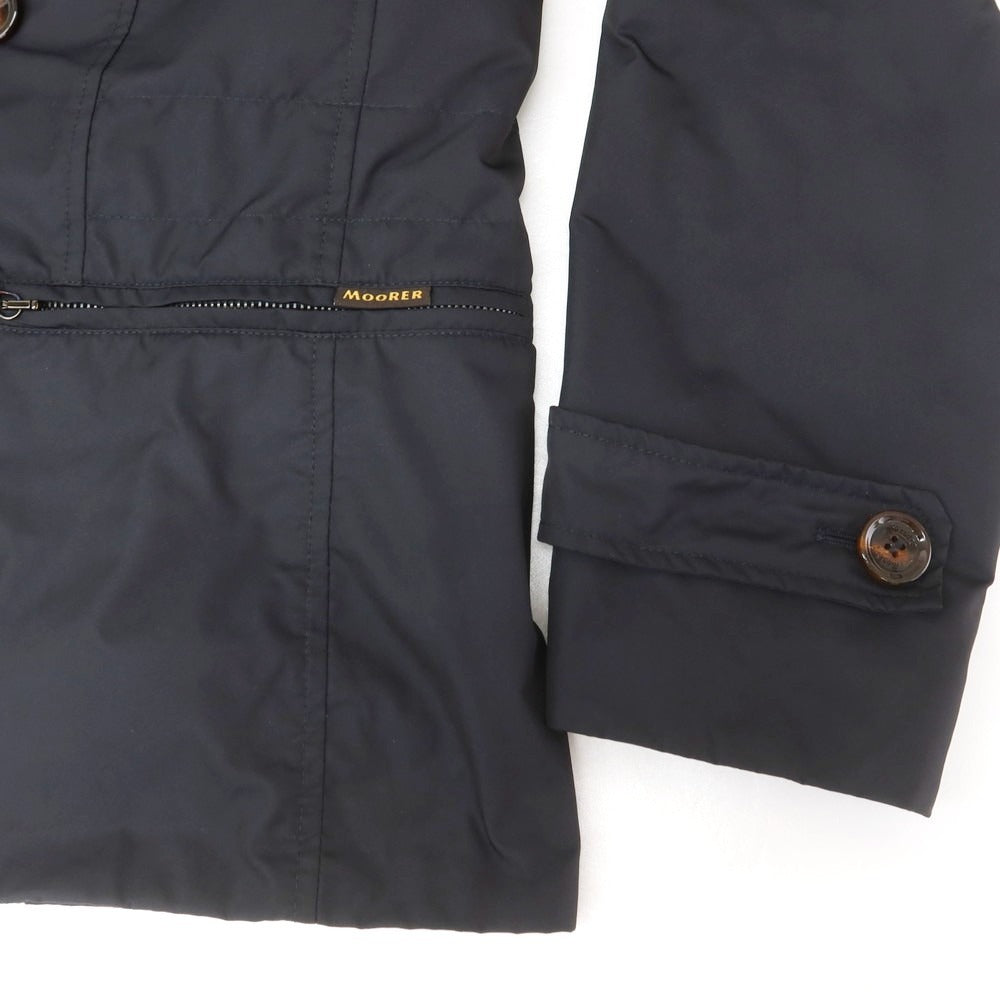 【中古】ムーレー MOORER NABUCCO-KM ポリエステル ジップアップブルゾン ネイビー【 46 】【 状態ランクB 】【 メンズ 】