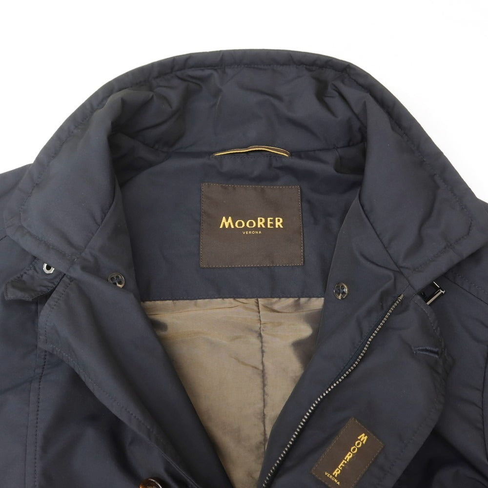 【中古】ムーレー MOORER NABUCCO-KM ポリエステル ジップアップブルゾン ネイビー【 46 】【 状態ランクB 】【 メンズ 】