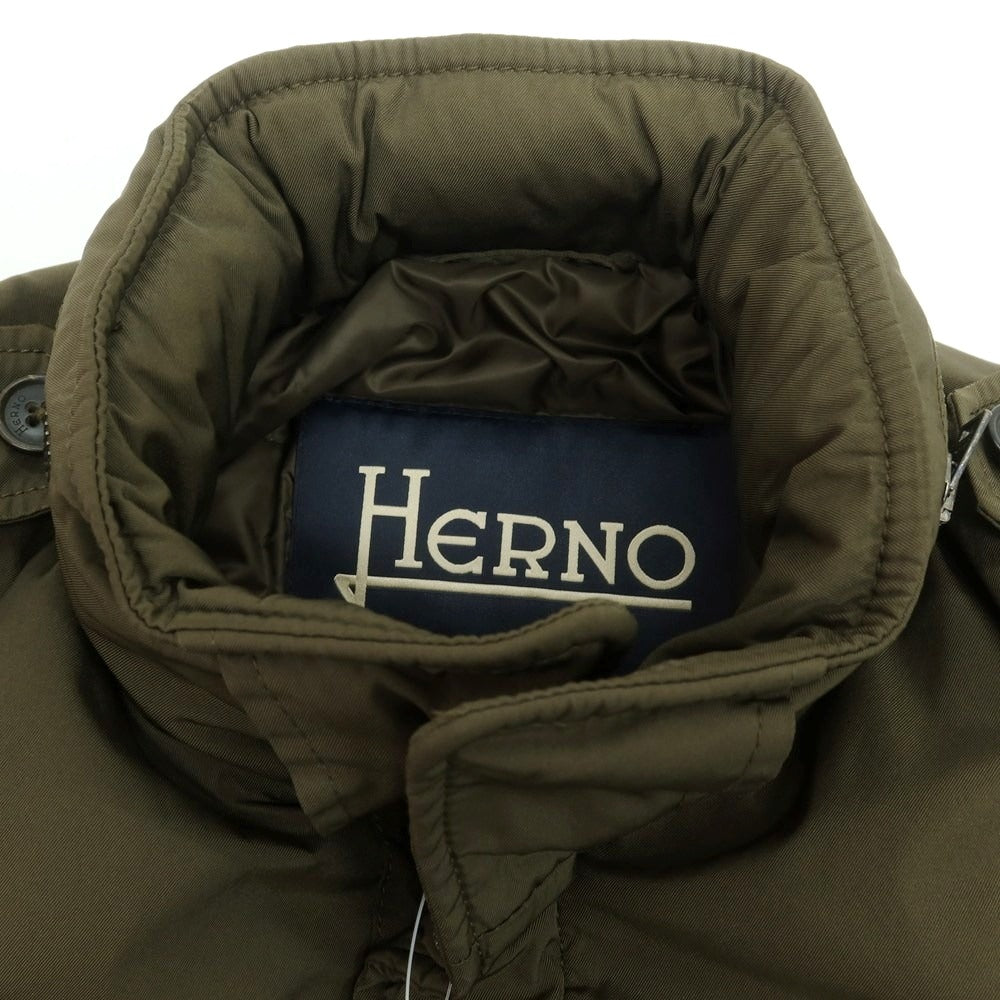 【中古】ヘルノ Herno ポリエステル ダウン フィールドジャケット オリーブグリーン【 46 】【 状態ランクC 】【 メンズ 】