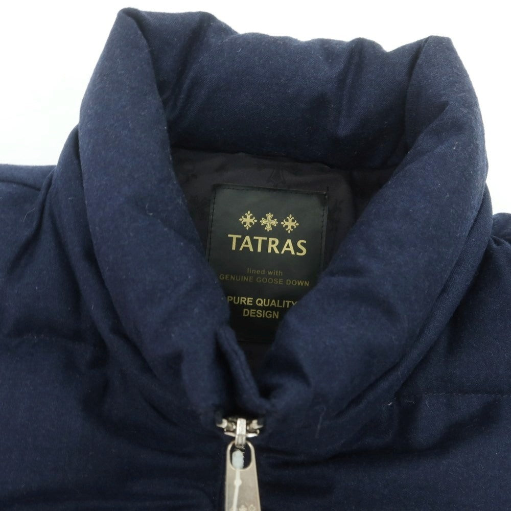 【中古】タトラス TATRAS ウールシルク ダブルジップ ダウンベスト ネイビー【 2 】【 状態ランクC 】【 メンズ 】
