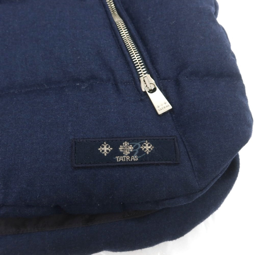 【中古】タトラス TATRAS ウールシルク ダブルジップ ダウンベスト ネイビー【 2 】【 状態ランクC 】【 メンズ 】