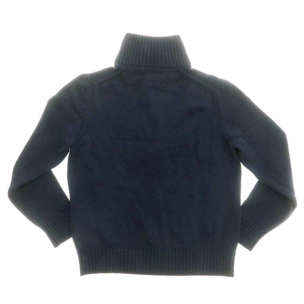 【中古】ザノーネ ZANONE ミドルゲージ ウール スタンドカラー カーディガン ネイビー【 48 】【 状態ランクC 】【 メンズ 】