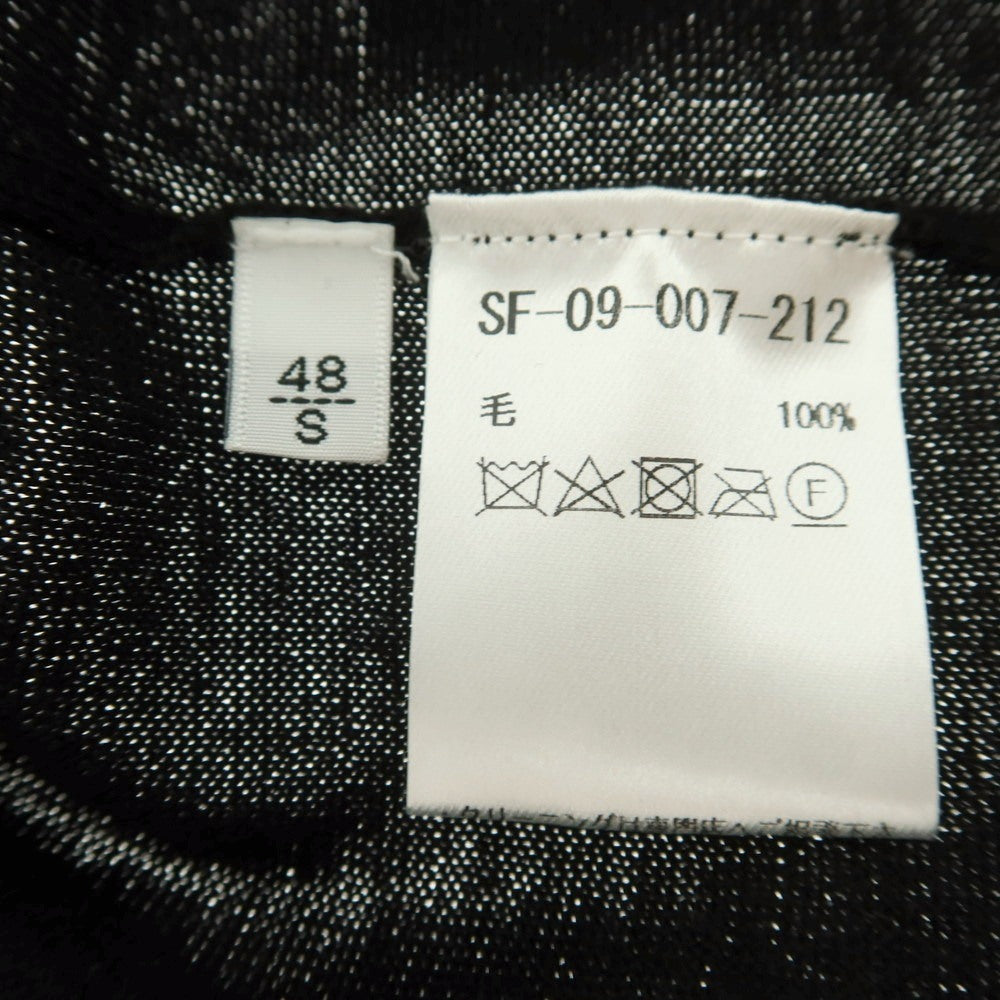 【中古】セッテフィーリ カシミア Settefili Cashmere ハイゲージ ウール クルーネック プルオーバーニット ブラック【 S/48 】【 状態ランクB 】【 メンズ 】