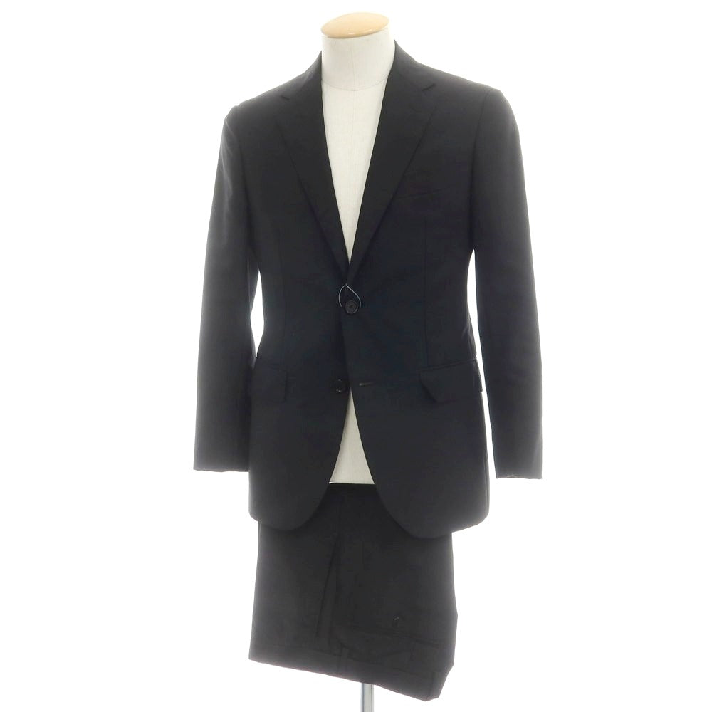 【中古】ユナイテッドアローズ UNITED ARROWS ウールモヘヤ 2つボタンスーツ ブラック【 44 】【 状態ランクD 】【 メンズ 】