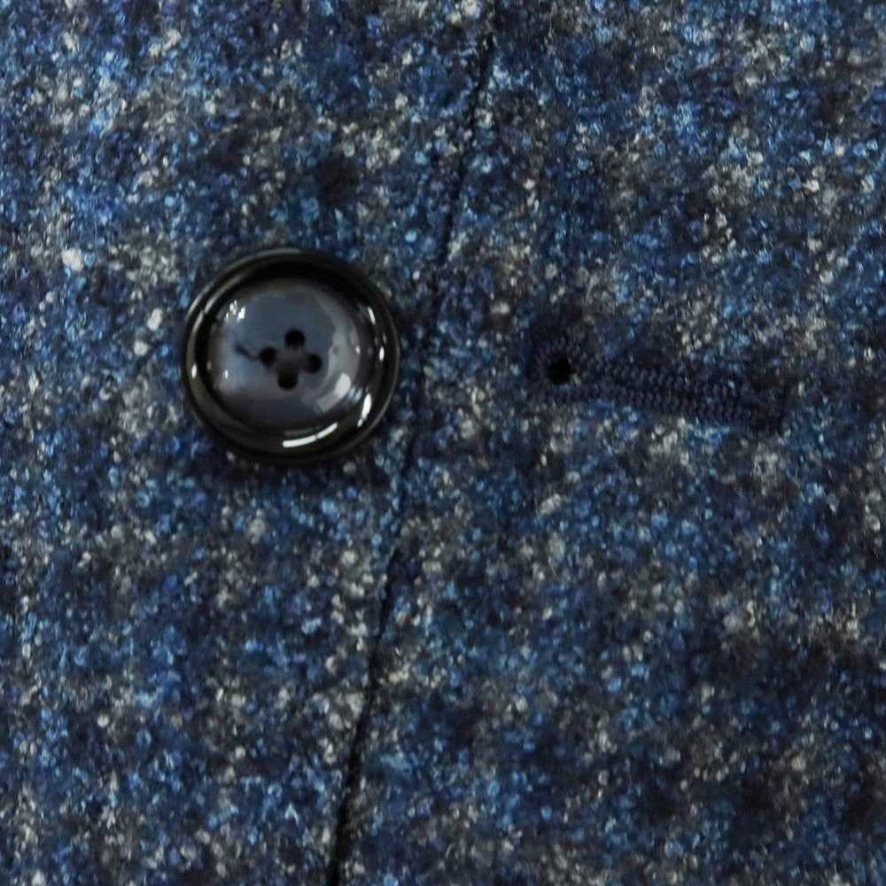 【中古】タリアトーレ TAGLIATORE Brilla per il gusto別注 ウールナイロンシルクリネン チェック 2B テーラードジャケット ネイビーxブルー【 42 】【 状態ランクC 】【 メンズ 】