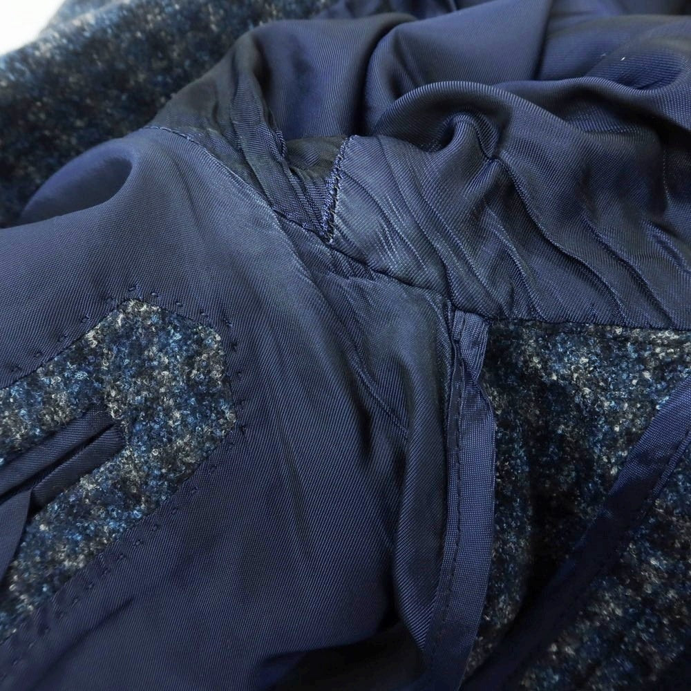 【中古】タリアトーレ TAGLIATORE Brilla per il gusto別注 ウールナイロンシルクリネン チェック 2B テーラードジャケット ネイビーxブルー【 42 】【 状態ランクC 】【 メンズ 】